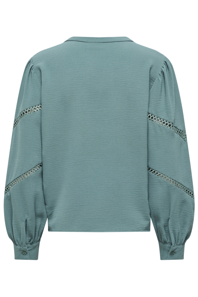 Jacqueline de Yong groene dames t-shirt | Achteraanzicht