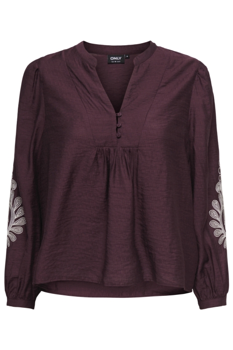 Only bordeaux dames t-shirt | Vooraanzicht