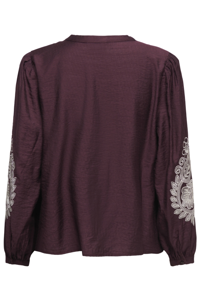 Only bordeaux dames t-shirt | Achteraanzicht