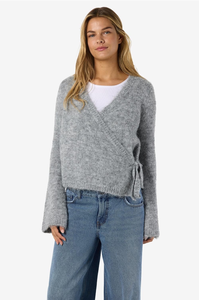 Noisy may grijze dames vest | Model vooraanzicht