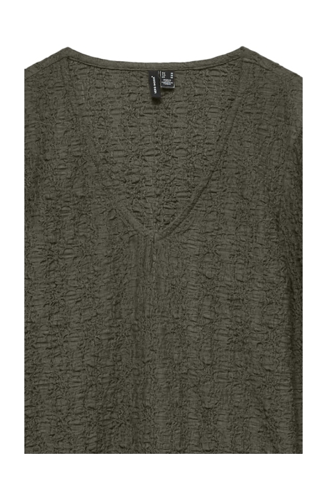 Vero Moda groene dames t-shirt | Close up