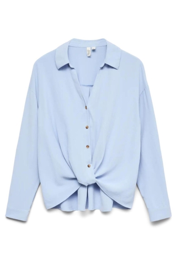 Vero Moda VMIZZY LS DETAIL SHIRT WVN BTQ GA 10340338 Brunnera Blue