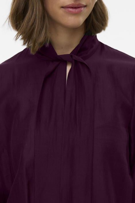 Vero Moda bordeaux dames blouse | Close up