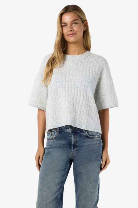 Noisy may grijze dames trui | Model vooraanzicht