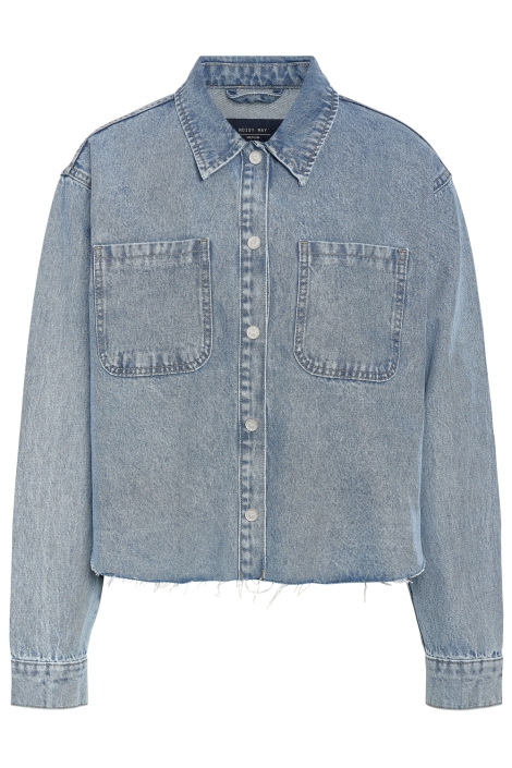 Noisy may blauwe dames blouse | Vooraanzicht