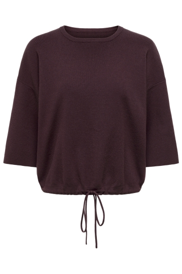 Only Trui ONLSITERI SS LOOSE TIE O-NECK TOP C 15374939 Winetasting