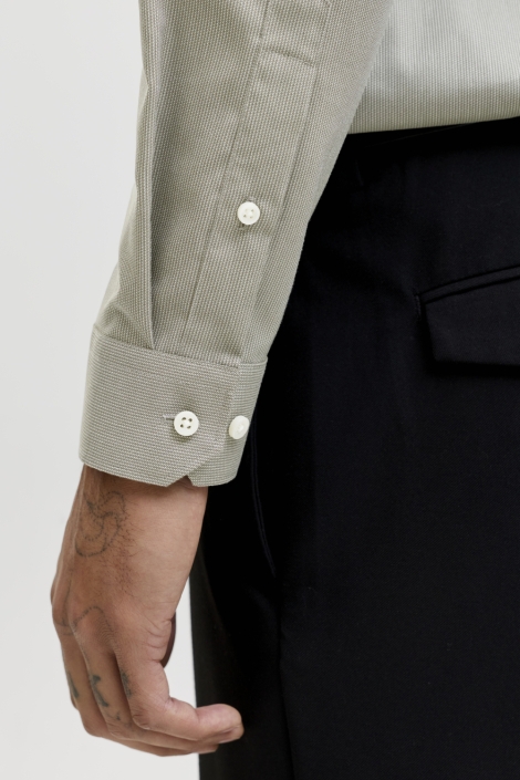 Jack & Jones groene heren overhemd | Close up