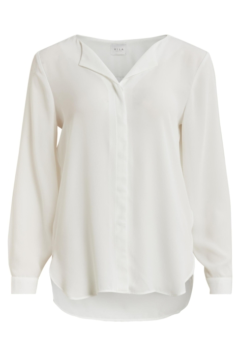 vilucy l/s shirt - noos 14044253 vila blouse snow white