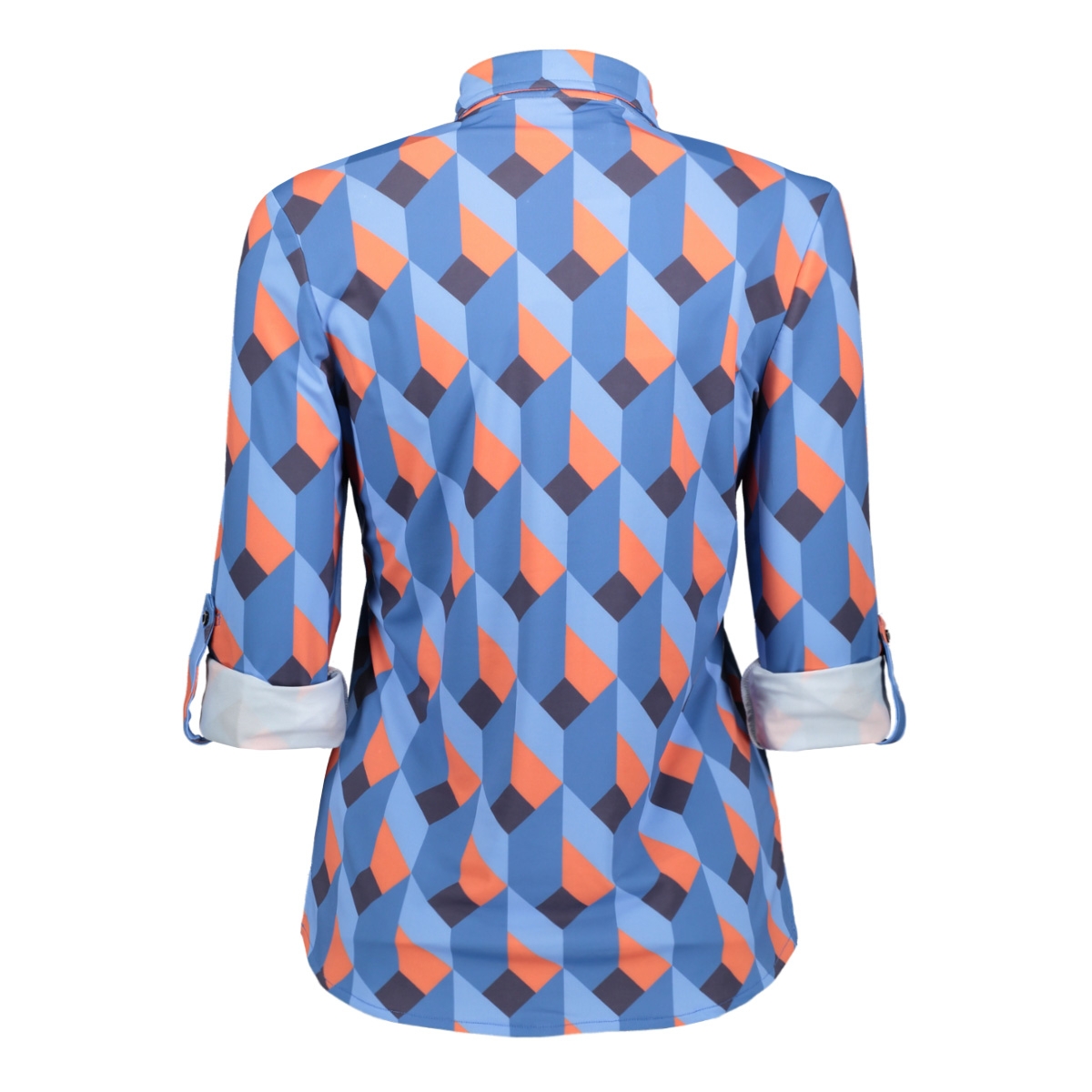 bianca printed blouse 194 zoso blouse blue/orange