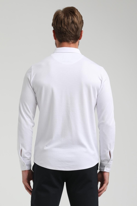 Gabbiano witte heren overhemd | Model achteraanzicht