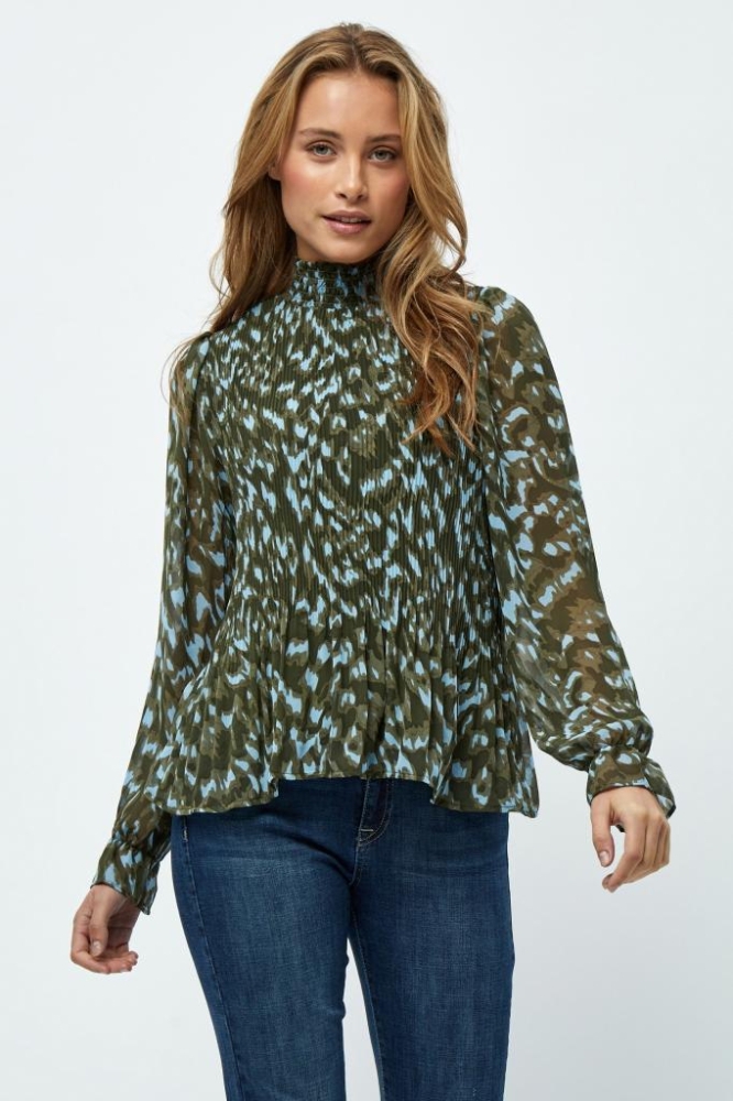 ERIA BLOUSE MI5204 3797P IVY GREEN PRINT