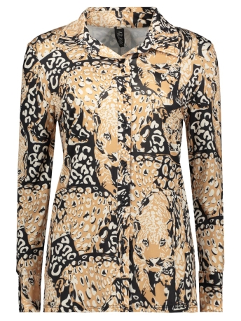 IZ NAIZ Blouse BLOUSE 3332  BLACK/CAMEL