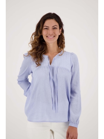 Zusss Blouse BLOUSE MET GEWATTEERD DETAIL 0304 037 4005 LICHTBLAUW