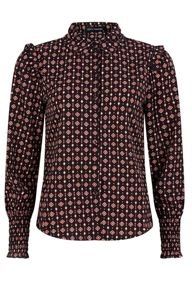BLOUSE ZURI 622 ikat black
