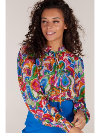 Juffrouw Jansen Blouse BRAGA S23 BLOUSE 12 MULTICOLOR