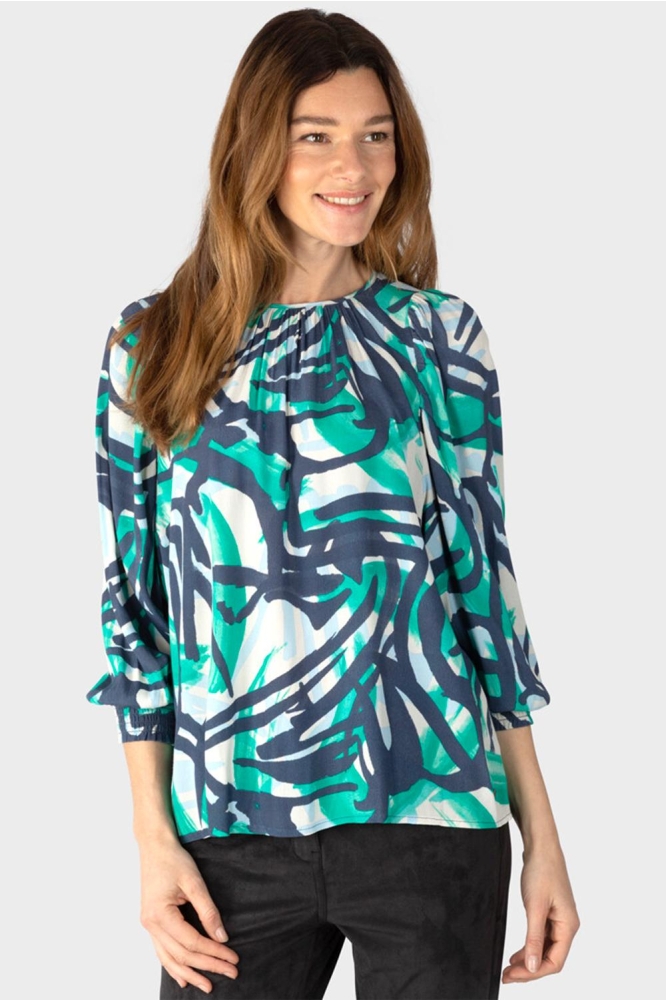 BLOUSE MET HOGE KRAAG 22002050 82103