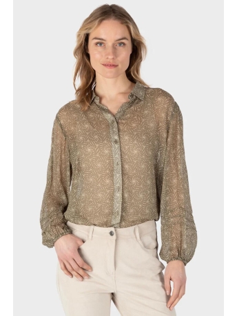 Sandwich Blouse TRANSPARANTE BLOUSE MET STIPPEN PRINT 22002041 52836