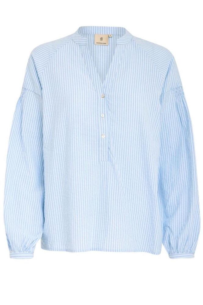 MANDY V NECK BLOUSE PC6884 2272S SERENITY BLUE ST