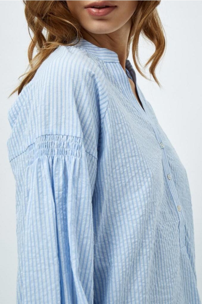 MANDY V NECK BLOUSE PC6884 2272S SERENITY BLUE ST