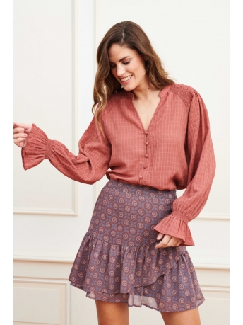 Lofty Manner Blouse BLOUSE LUNI OG02 DARK PINK