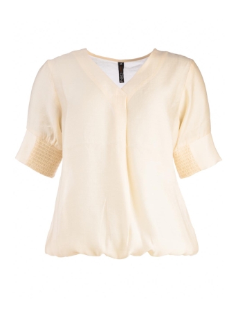 NED Blouse RALON 1 2 SS 23S1 U184 04 625 BLEACHED SAND