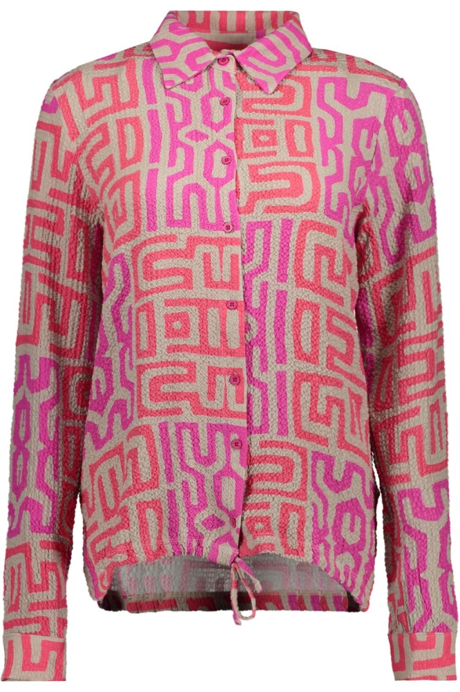 CHARLY  PRINTED BLOUSE 231 0007-0400 SAND PINK