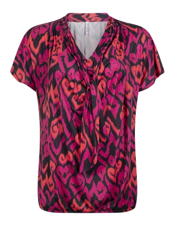 Zoso Blouse HELMA PRINTED BLOUSE 231 0008-0138 NAVY/MAGENTA