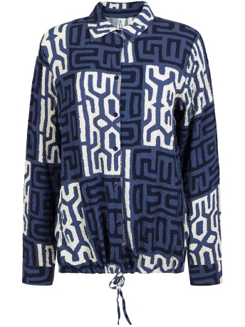 Zoso Blouse CHARLY  PRINTED BLOUSE 231 0008-0015 NAVY BLUE
