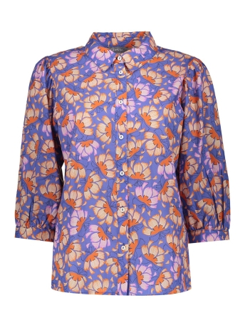Geisha Blouse BLOUSE FLOWERPRINT 33221 20 Purple/Orange