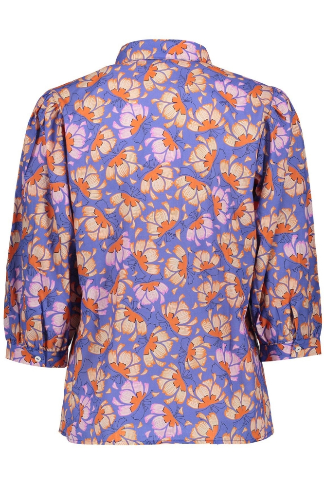 BLOUSE FLOWERPRINT 33221 20 Purple/Orange
