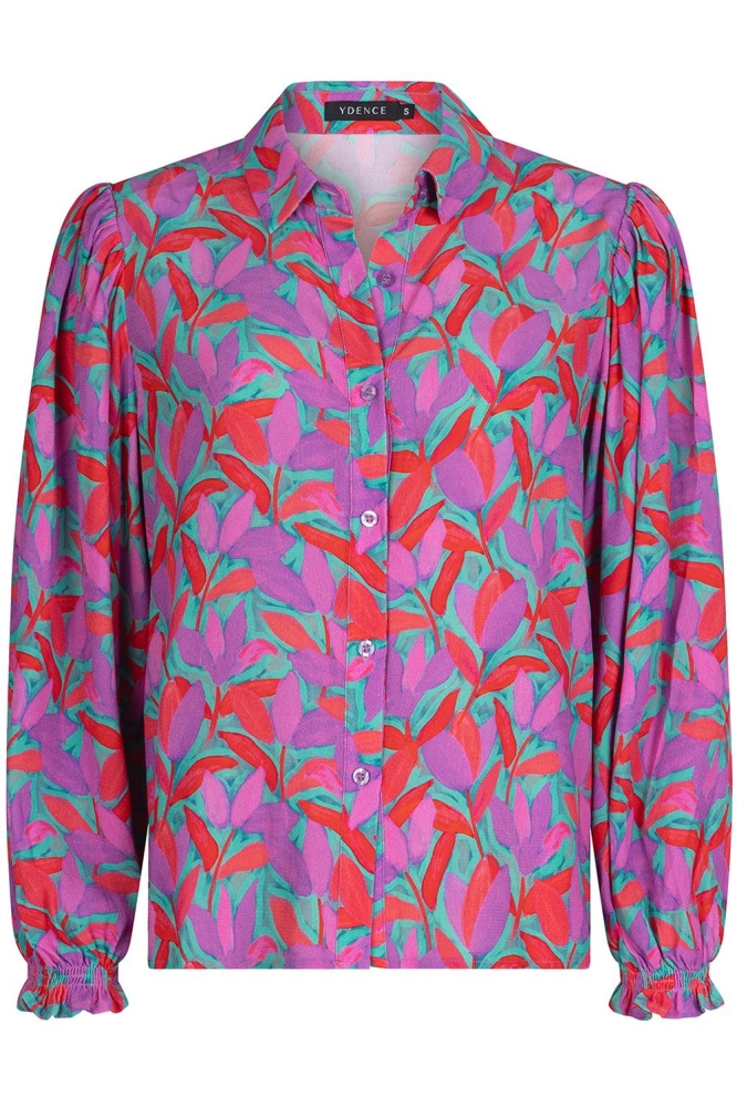 BLOUSE ALYSSA SS2332 TURQOUISE FLOWER