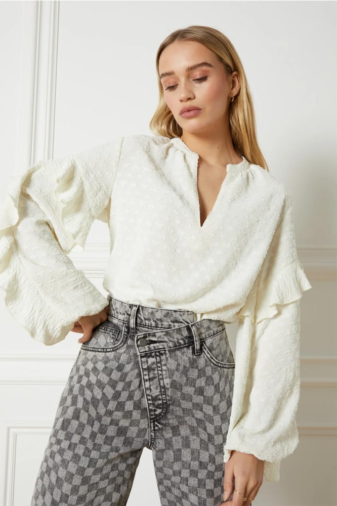 MILAYA BLOUSE R2302951021 001 OFF WHITE