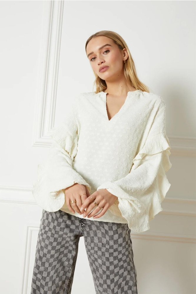 MILAYA BLOUSE R2302951021 001 OFF WHITE