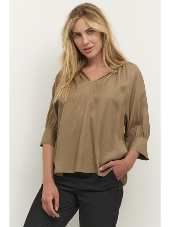 Kaffe Blouse KADAHLIA 12 SLEEVE BLOUSE 10507305 171115 Petrified Oak