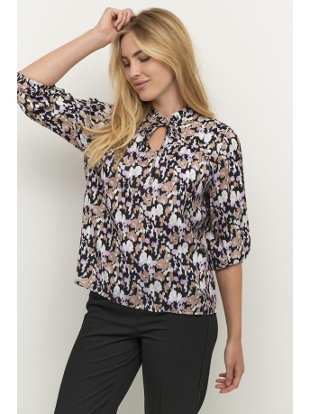 Kaffe Blouse KAOLLI BLOUSE 10507238 103913 Black Blue Lupine Print