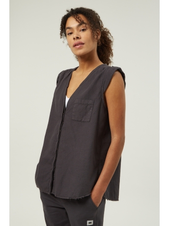 10 Days Blouse SLEEVELESS BLOUSE WAFFLE 20 742 3202 1194 Grey Raven
