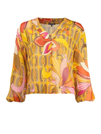 I-coni-K Blouse RIVER GRAFFICAL 23S P186 02 110 OKER