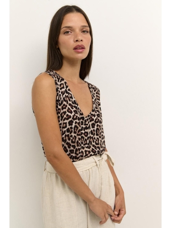 Kaffe Top KAISOLDE AMBER TOP 10507531 104193 Feather Gray Leo Print