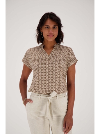Zusss Blouse BLOUSE TEGELMOTIEF 0304 040 1504 LICHTBRUIN