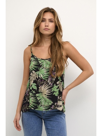 Kaffe Top KALULU STRAP TOP 10507450 104238 Green/ Black/ Violet Palm