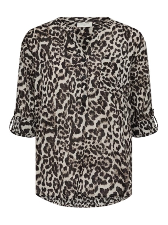 Freequent Blouse FQOSIA BLOUSE 202117 SILVER MINK W BLACK