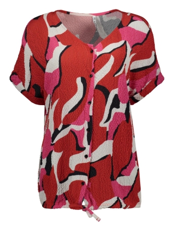 Zoso Blouse JENNA FANTASY FABRIC BLOUSE 232 1280 6000 FIERY RED MULTI