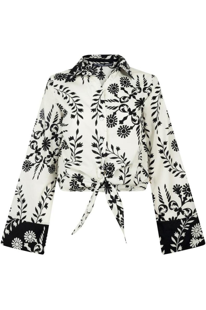 FIEKE H23 BLOUSE 21 OFF WHITE BLACK