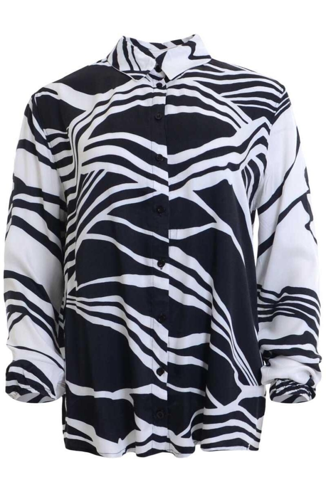 FENNA BLOUSE SU23 20 006 BLACK WHITE