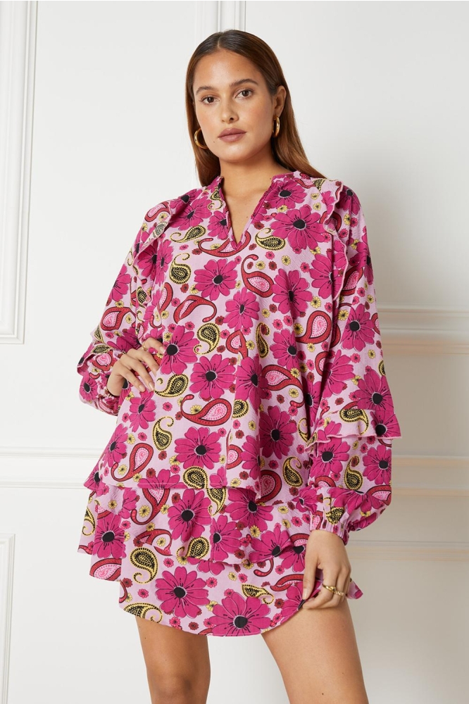 ROMA BLOUSE R2305935106 955 FLOWER