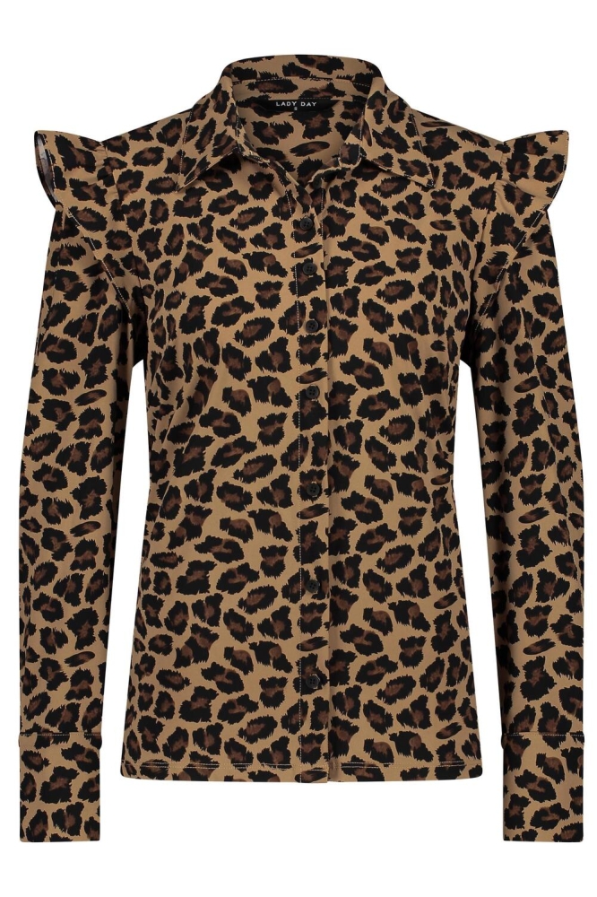 BEXLEY BLOUSE M30 392 1309 LEOPARD PRINT