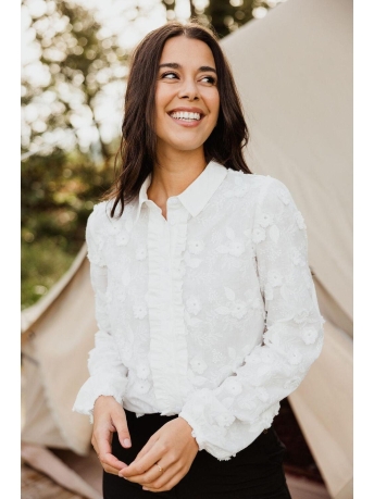 Femme9 Blouse WOVEN BRODERIE ANGLAISE BLOUSE HALLY 14 WHITE
