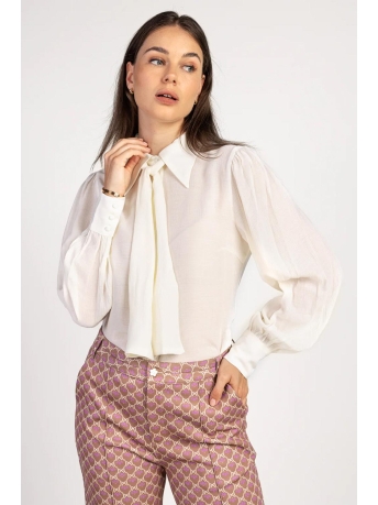 Aaiko Blouse VERONNE TIE VIS 618 114300 LES BLANCS