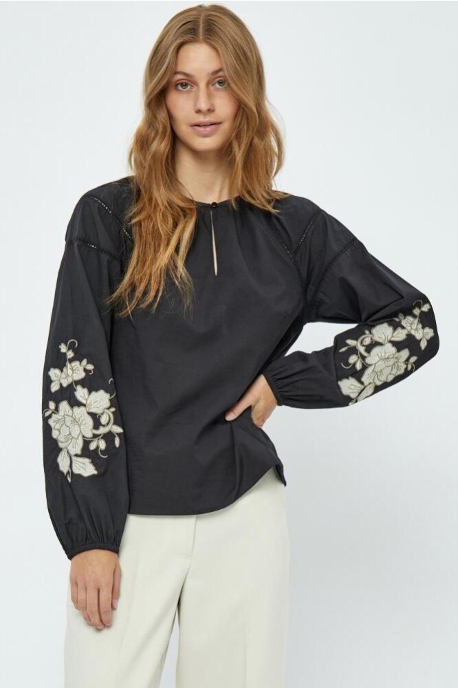 PHYLLIS LONG SLEEVE BL PC7359 9000P BLACK PRINT