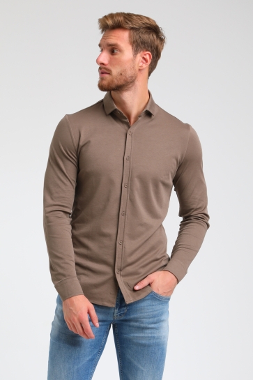 Gabbiano Overhemd PREMIUM OVERHEMD 333510 DEEP TAUPE